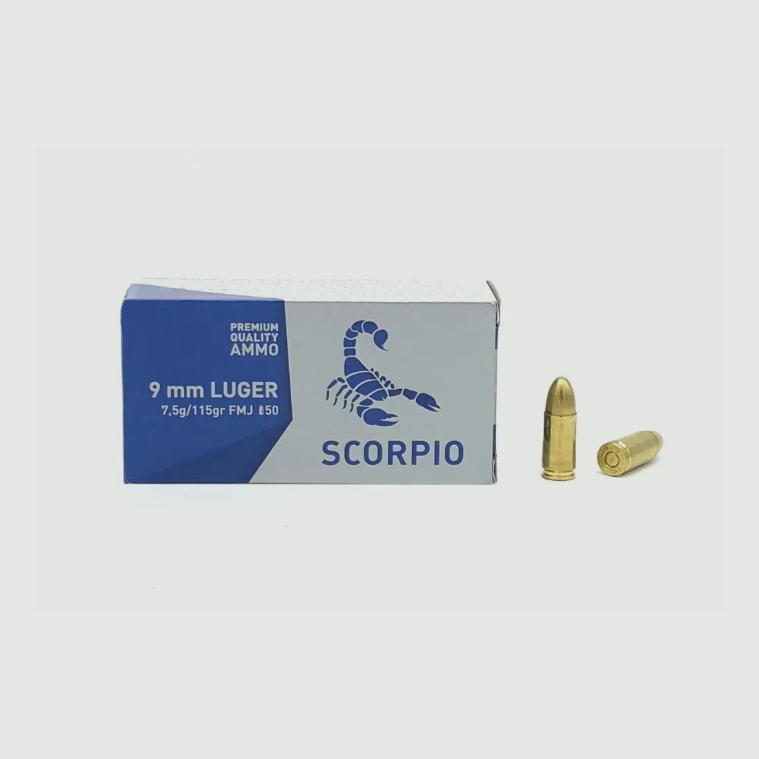 9mm Luger STV Scorpio 7,5g / 115grs FMJ (9×19)