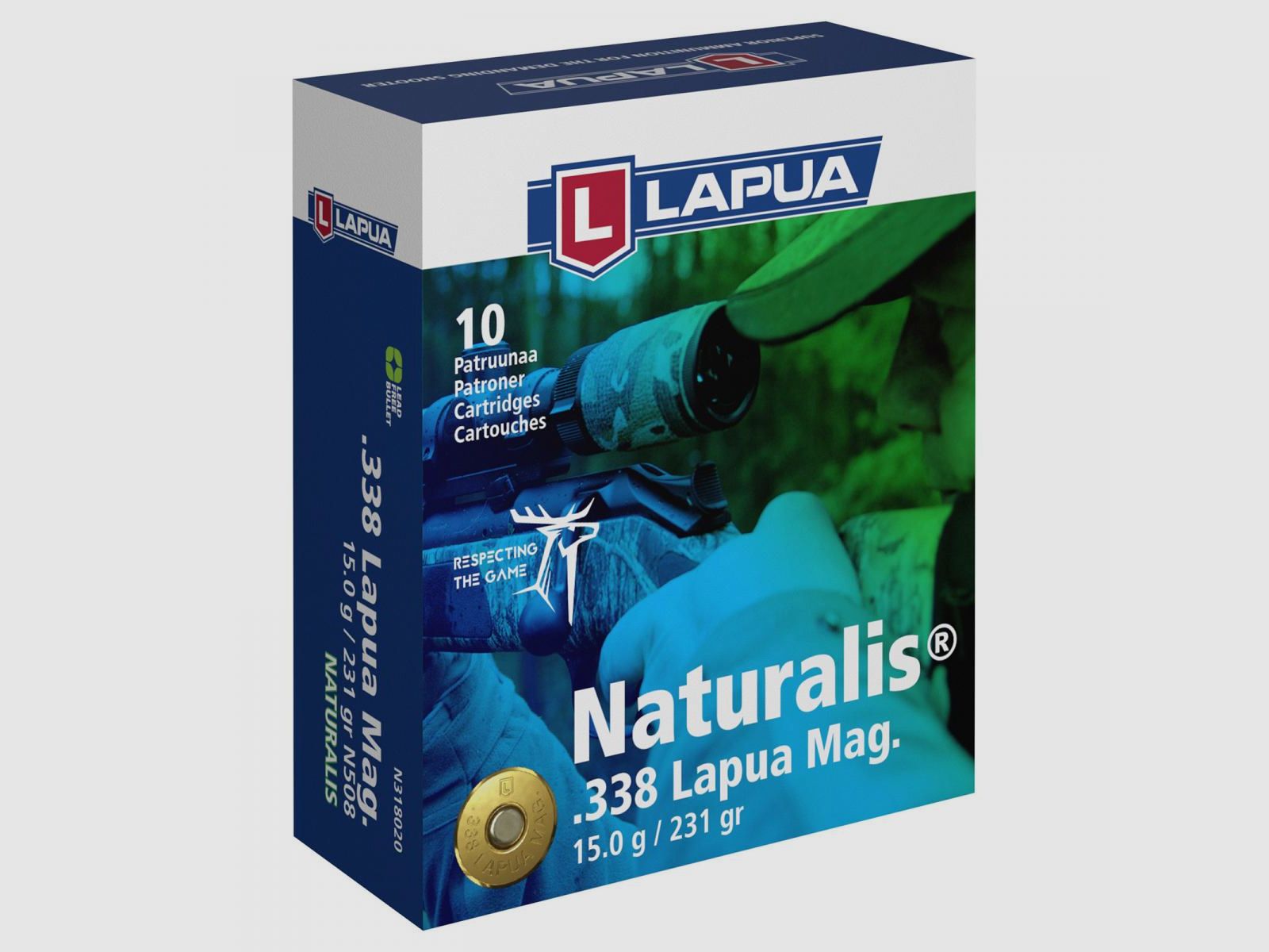 Lapua .338 Lapua Mag. 231GR Naturalis 10 Patronen