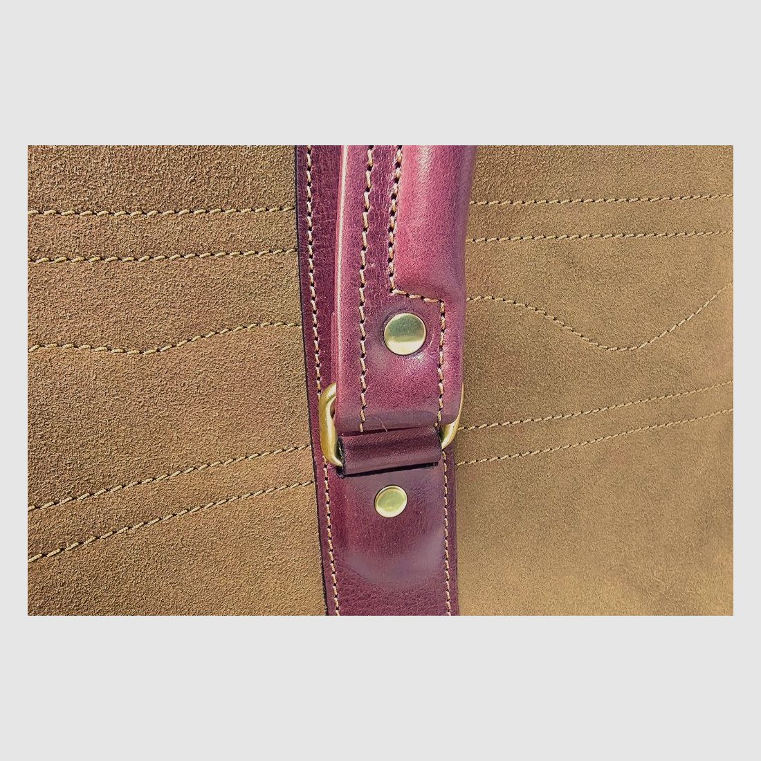 CORZO Wildleder Reisetasche Beige, Bild 5 von 6