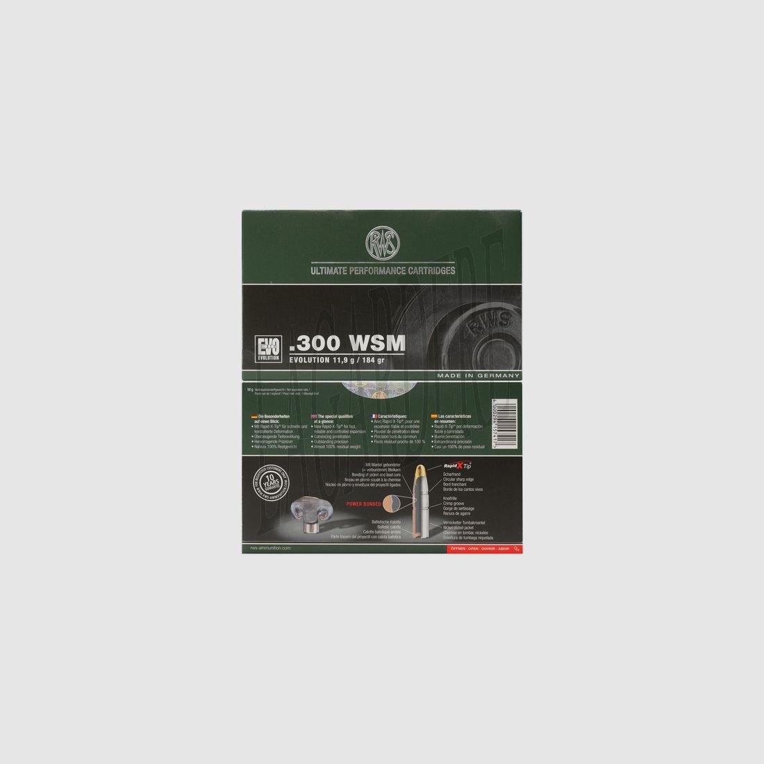 RWS EVO 11,9 G / 184 GRS (PATRONE)