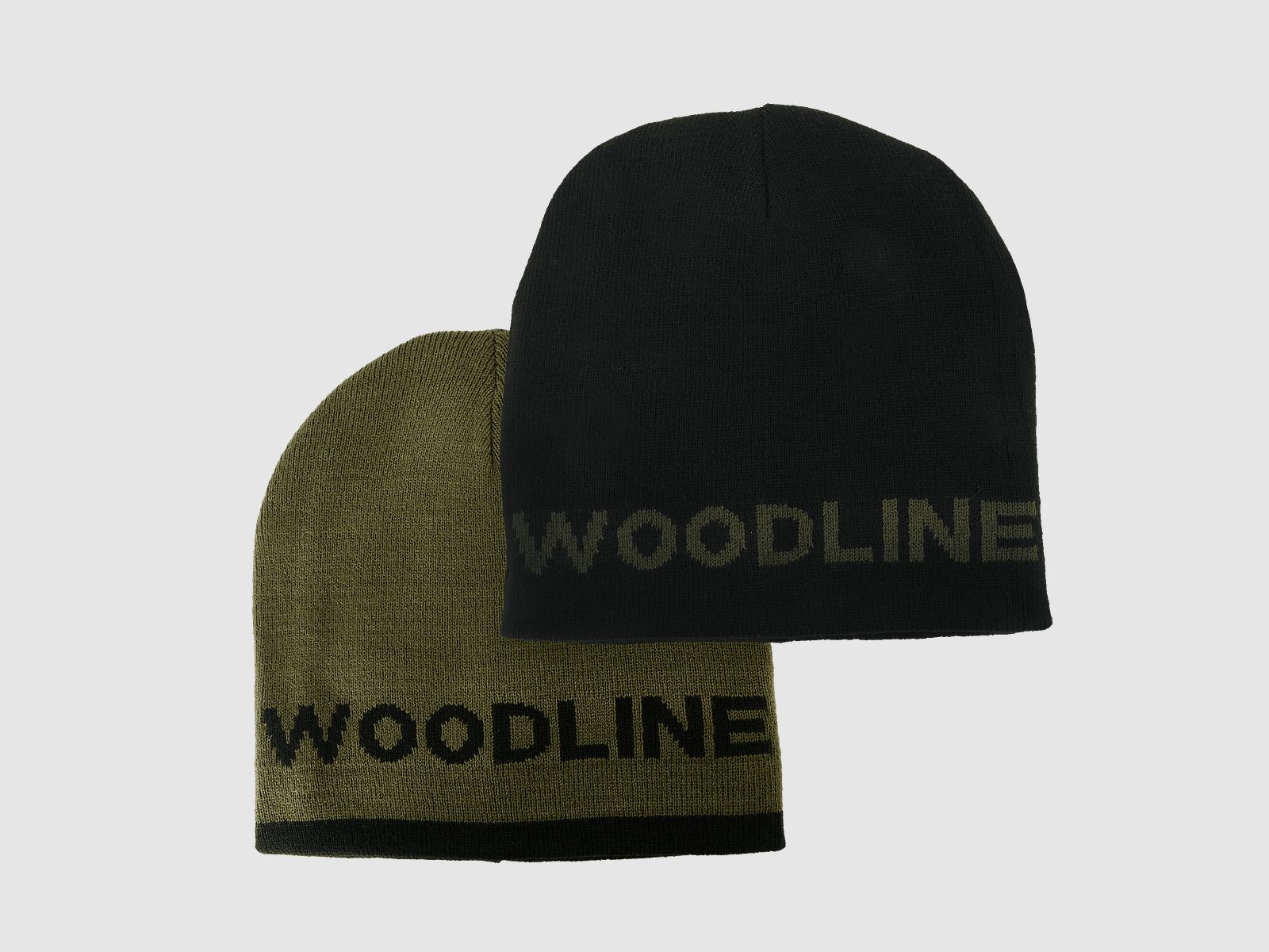 Woodline Mütze, wendbar, grün/schwarz