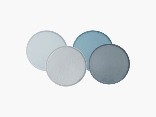 Molvadite Dinner Set, 16-piece, blue/grey