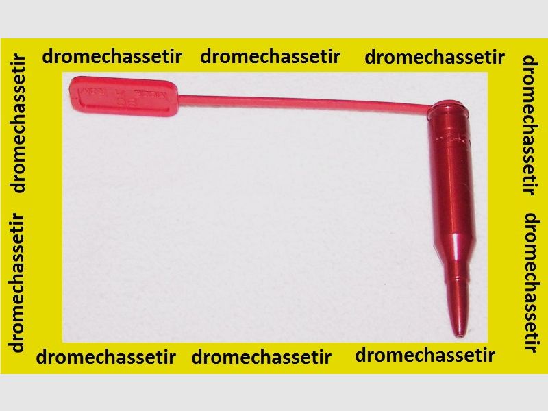 Cassa in alluminio con bandiera di sicurezza rossa, calibro .223 Remington
