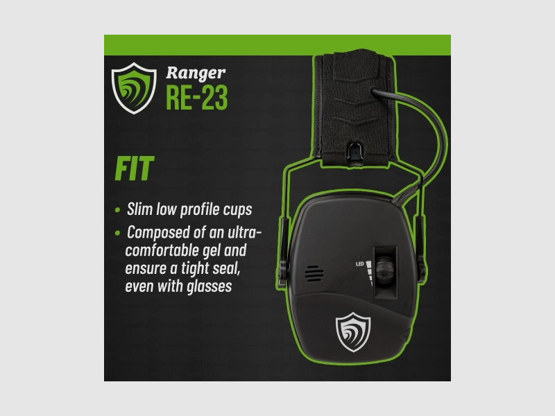 Otis Gehörschutz aktiv, schwarz