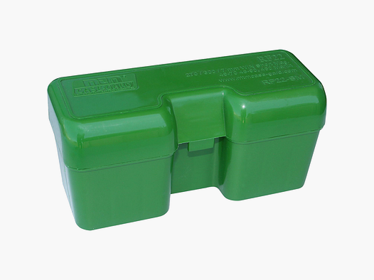 MTM CASE-GARD RF22-SM Cartridge Box 22 Rounds .338/.45-70/.450, Green