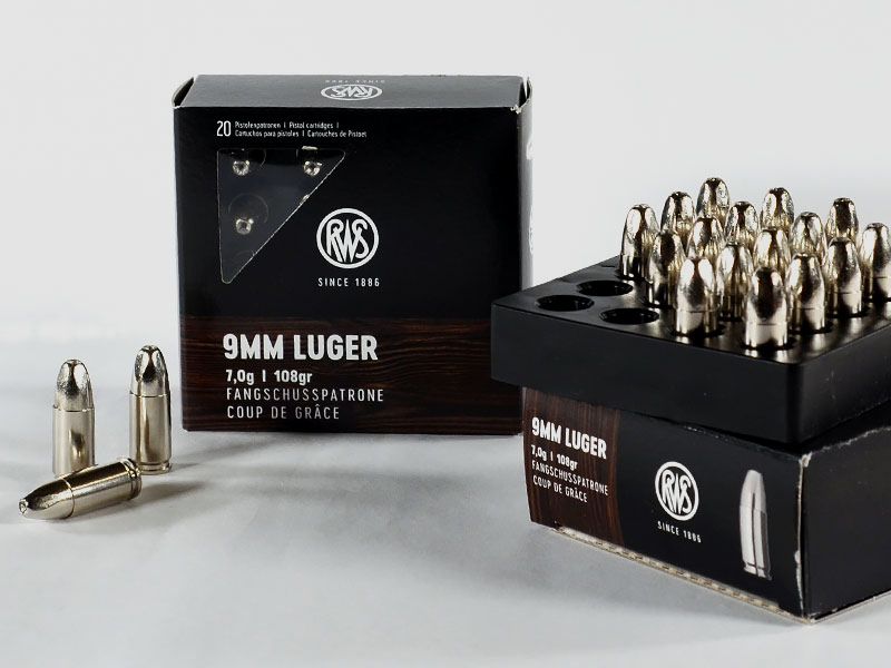 RWS Fangschuss "Coup De Grâce" 9 mm Luger 108 grs 1 Packung (20 Schuss á 1,745 €*)
