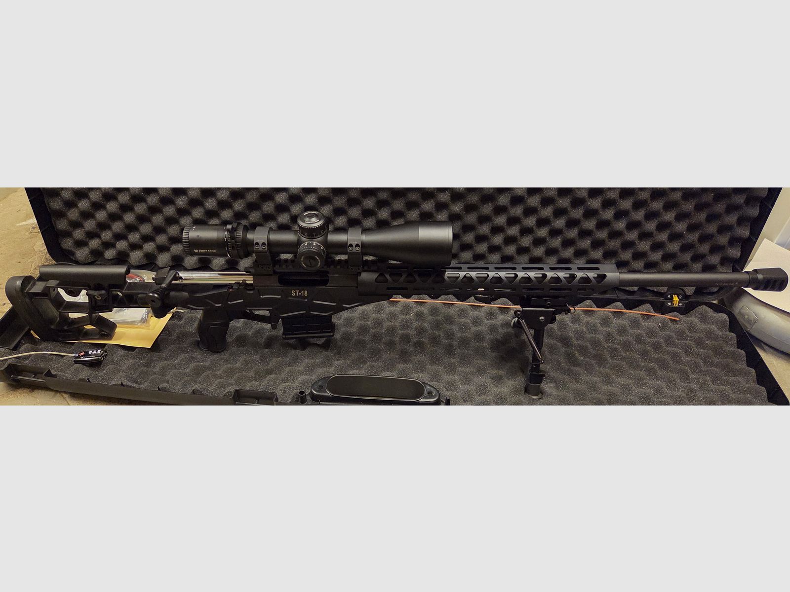Sabatti ST18 Key-Mod + Vortex Strike Eagle 5-25x56 + Zweibein + Montage + Koffer Präzisionsgewehr .308Win - opt.Munition - Long Range