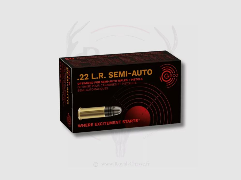 50 cartucce per carabina semiautomatica cal.22Lr 40Grs GECO, immagine 1 di 2