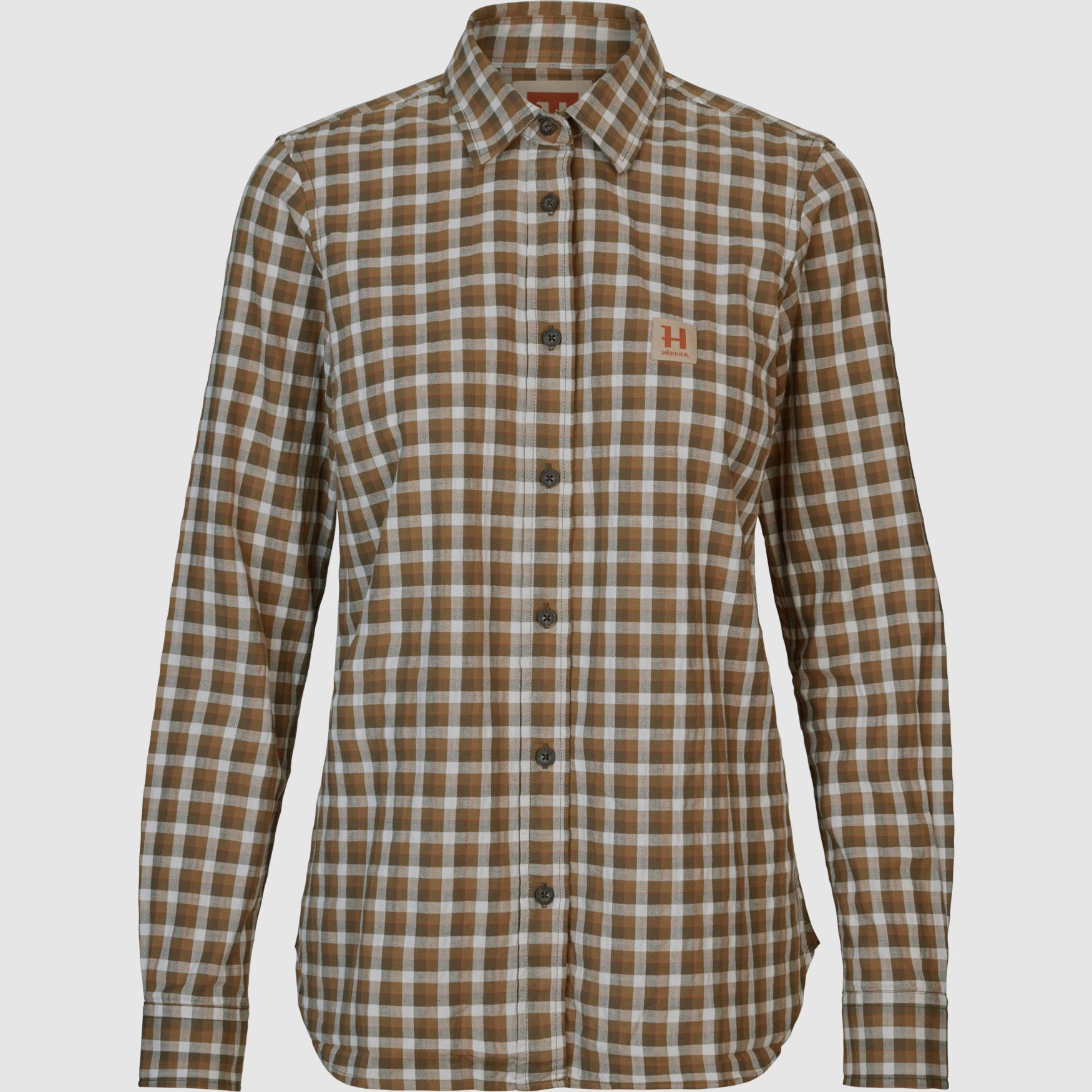 Härkila Fjell L/S Hemd Damen Dark Olive Check, M