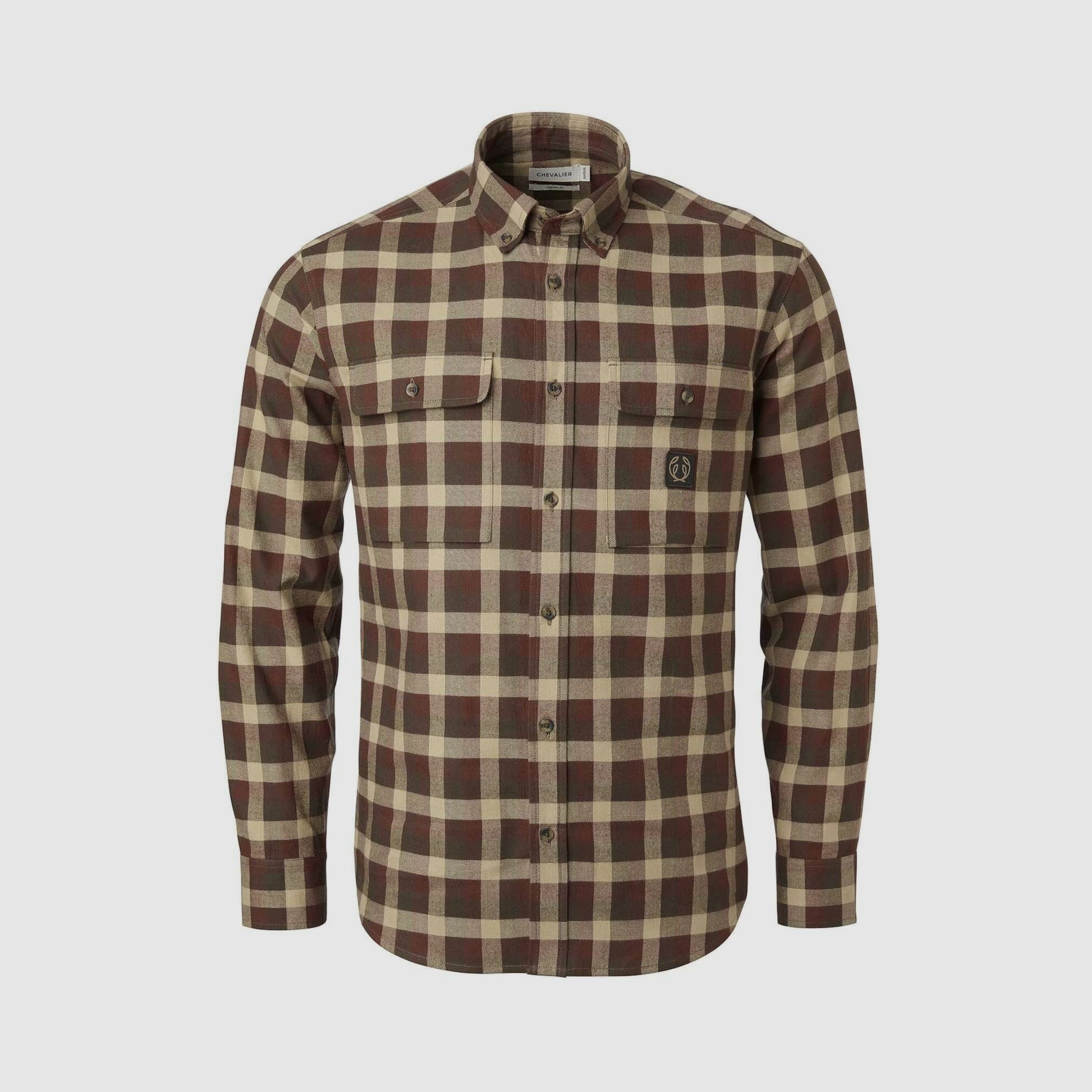 Chevalier Heron Flannel Shirt Men Holly Green Checked M