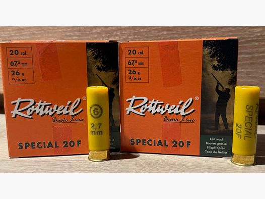 Rottweil Special 20 F - 20/67.5 - 26g - No. 6 (2.7mm) - Lead