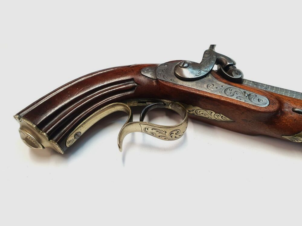 Pistola a percussione sconosciuta Liège, pistola da tiro - .62 polvere nera