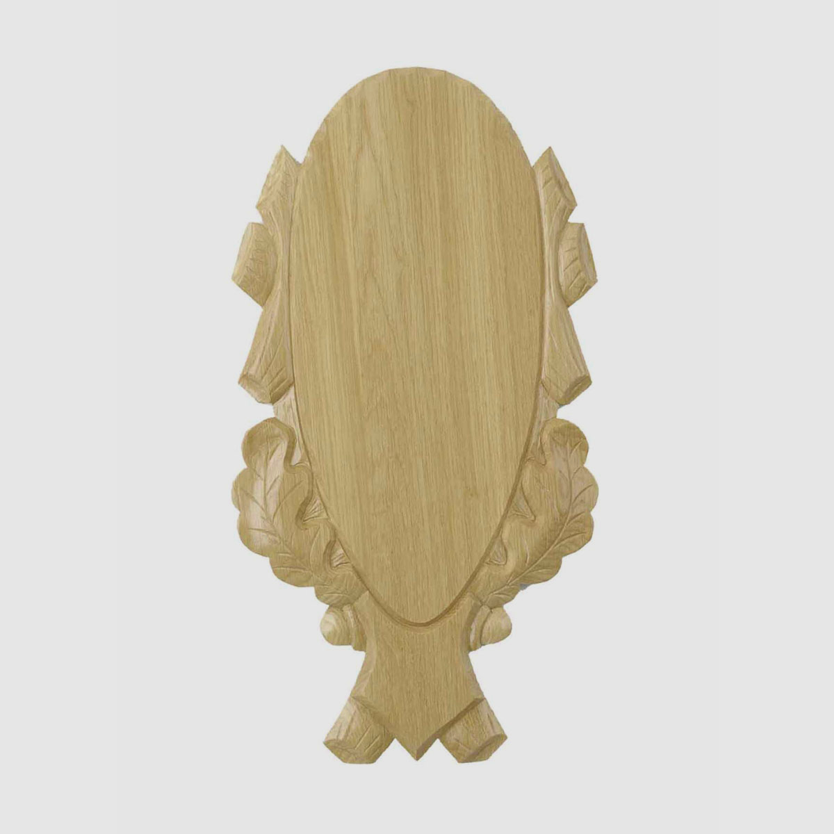 Eurohunt planche à bois de cerf 36x19cm chêne - clair - sculpté dimensions extérieures 46x26cm