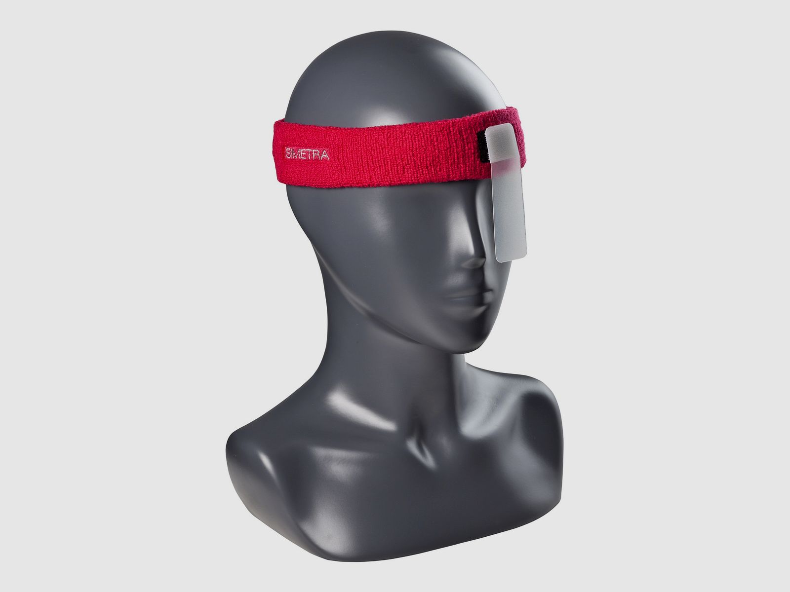 Cinta para la cabeza Simetra con visera roja gorra/cinta de tiro