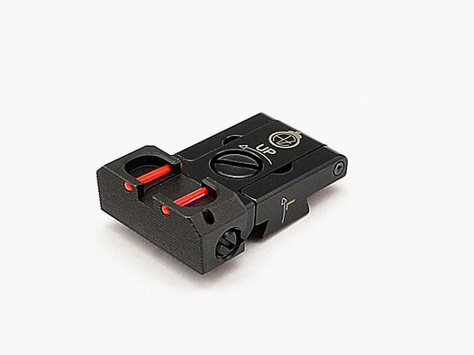 Adjustable CZ 75/85 rear sight with fiber-optic inserts, Zendl