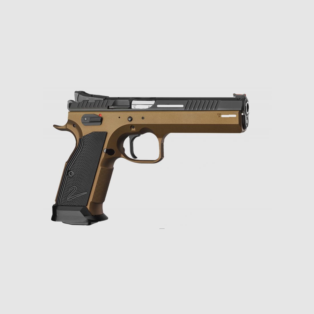 CZ Sportpistole TS 2 DEEP Bronze 9mm Luger 9x19 IPSC STANDARD 3 x 20 Schuss Magazin SA-Abzug Handgep