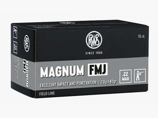 RWS .22WinMag Magnum FMJ 2,6g - 40gr