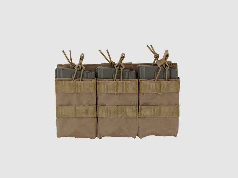 Triple Open Top 7.62 Mag Pouch - Coyote [8FIELDS]