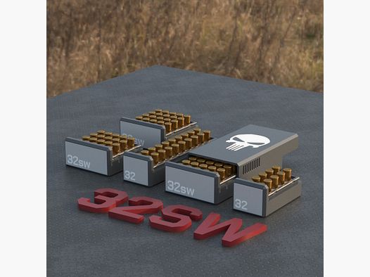 Filamelt Munitionsbox / Ammo Box .32 SW Long – Patronenbox ‘Schiebedeckel’ – 10 / 20 / 25 / 50 Runden