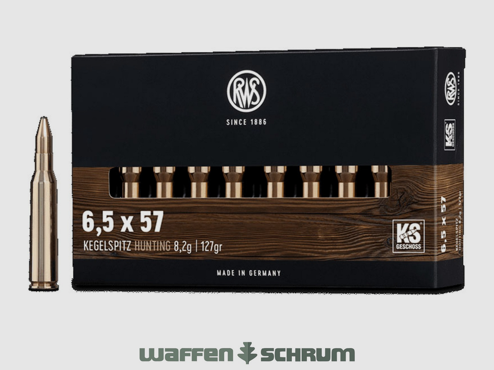 RWS kegelspits 8,2g - 127gr 6,5x57