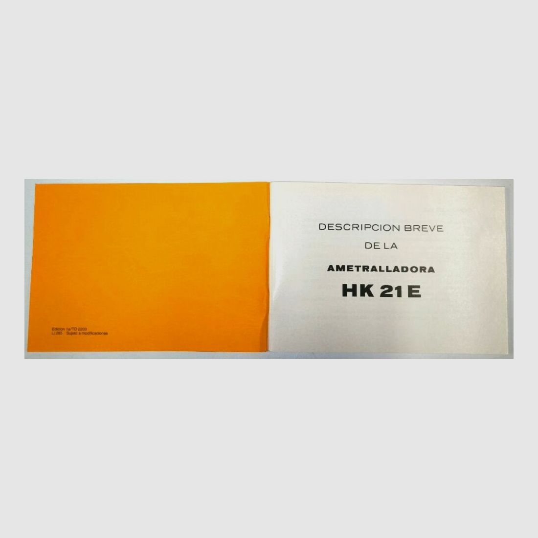 Heckler&Koch manual for HK21E, Spanish