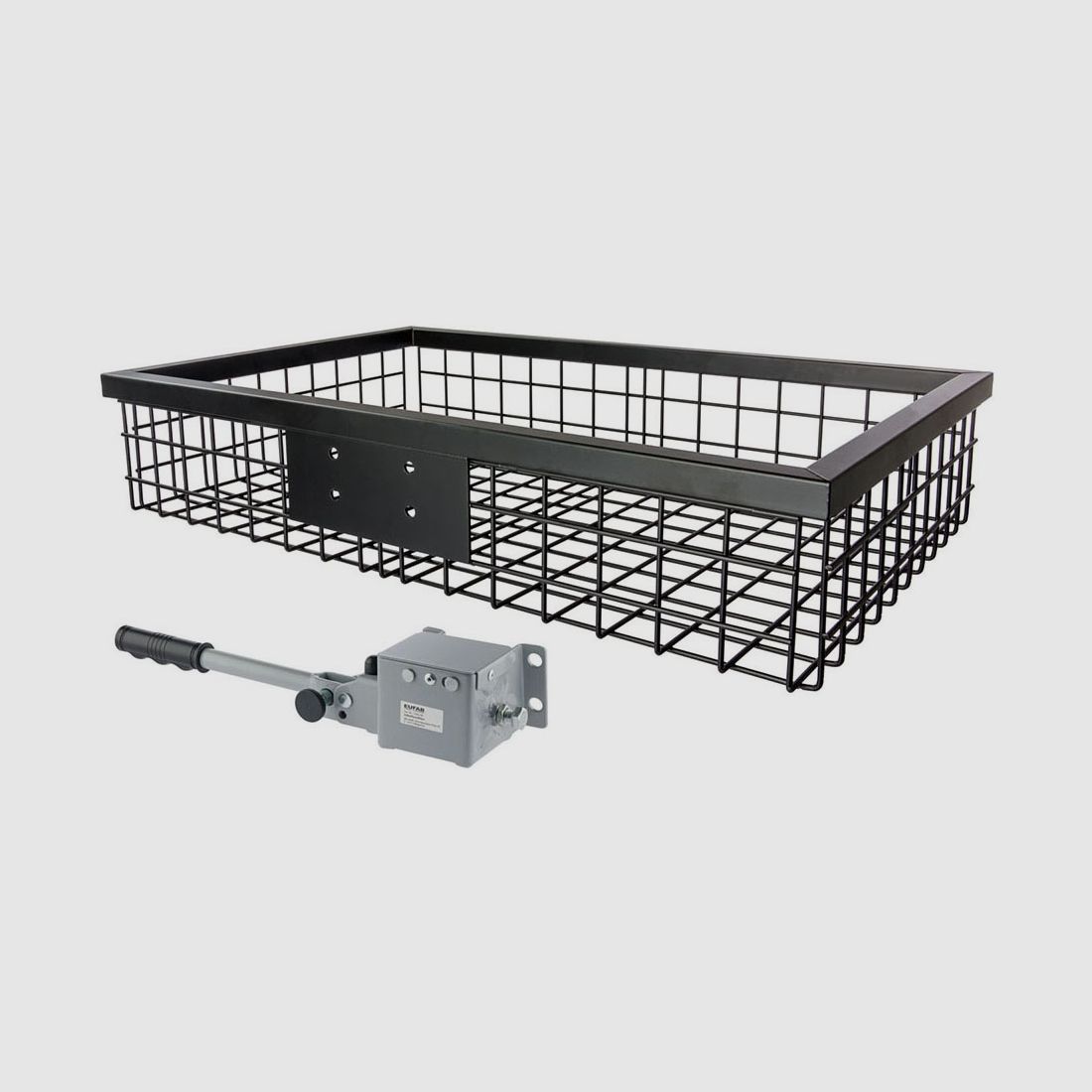 Eurohunt Heckträger schwarz beschichtet 890 x 580 x 180 mm mit Schnellkupplung