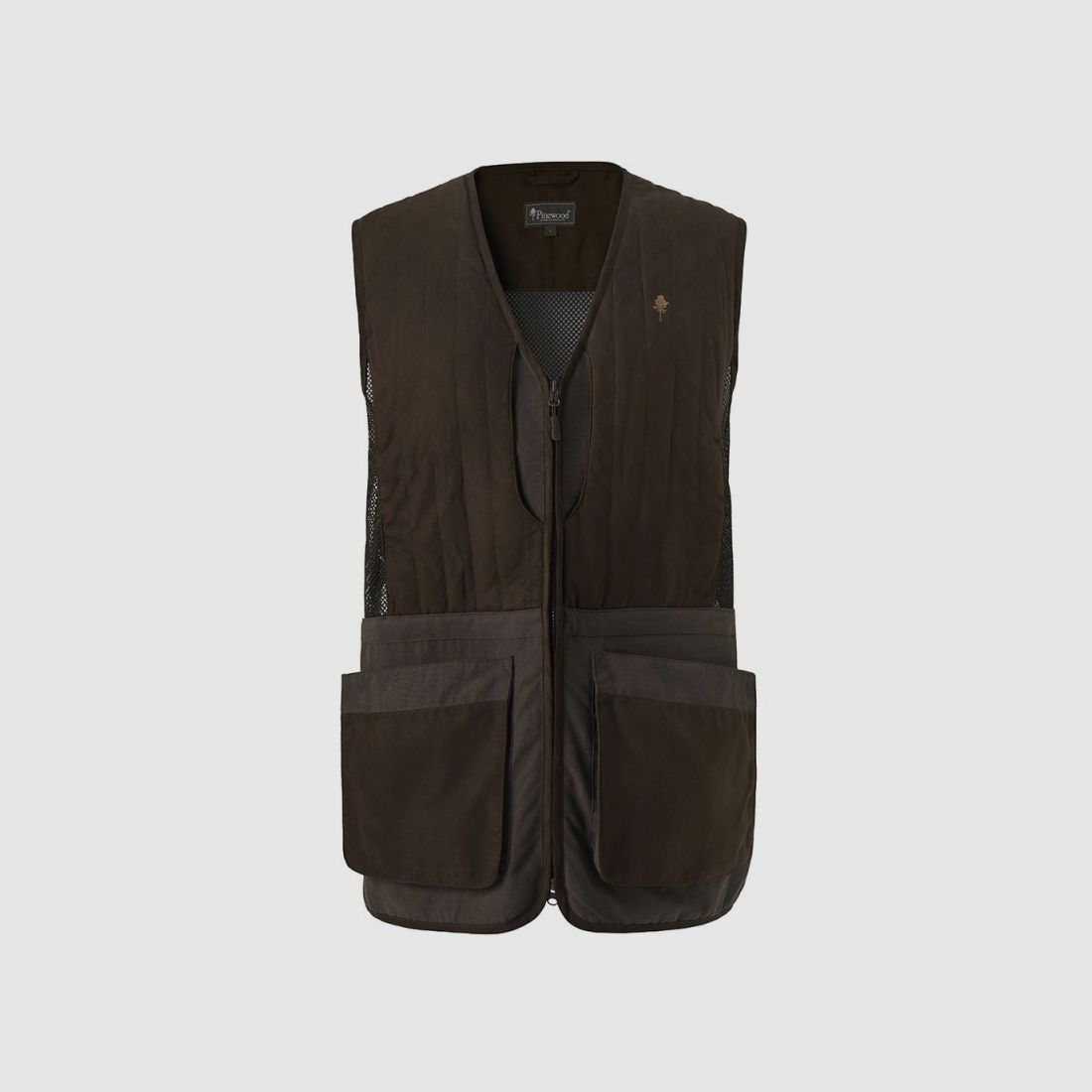 KAMIZELKA STRZELECKA MĘSKA PINEWOOD SHOOTING VEST SUEDE BROWN, zdjęcie 1 z 2