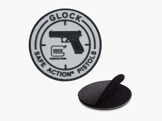 Glock Rubber Patch "SAFE ACTION® PISTOLS" – Ø 8 cm – Velcro