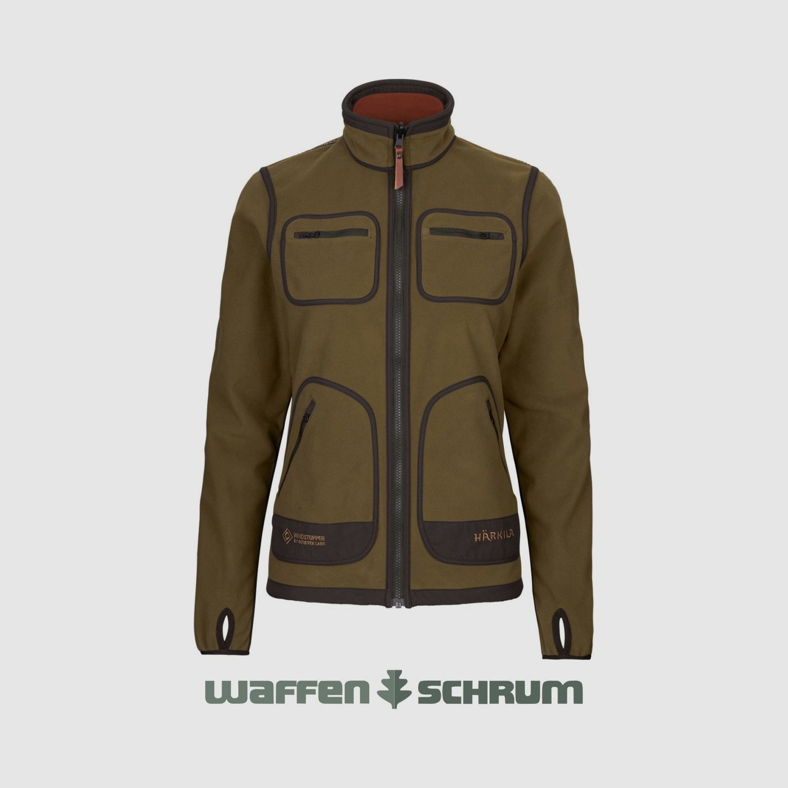 Härkila reversible jacket Kamko Dark Olive/ Arabian Spice