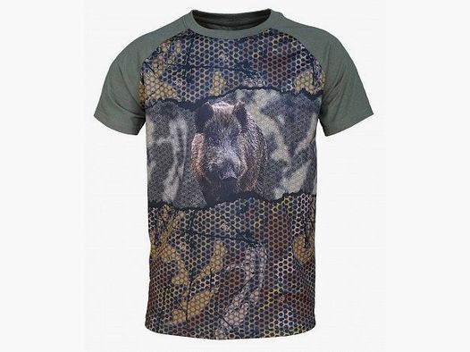 Camiseta Forest Print 3D «Jabali»