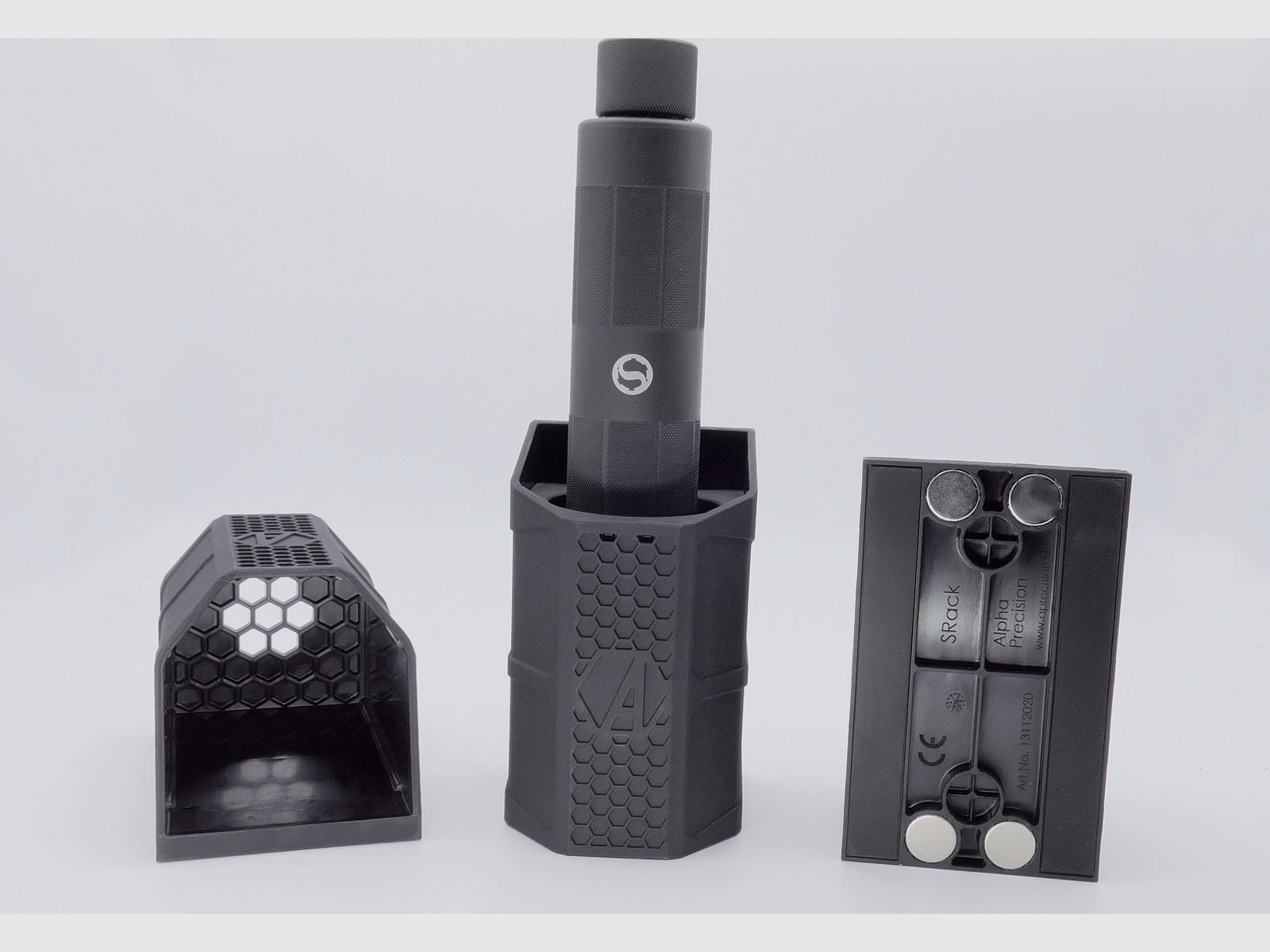 S-Rack silencer holder + the original made of high-quality polymer - NO 3-D printing! -