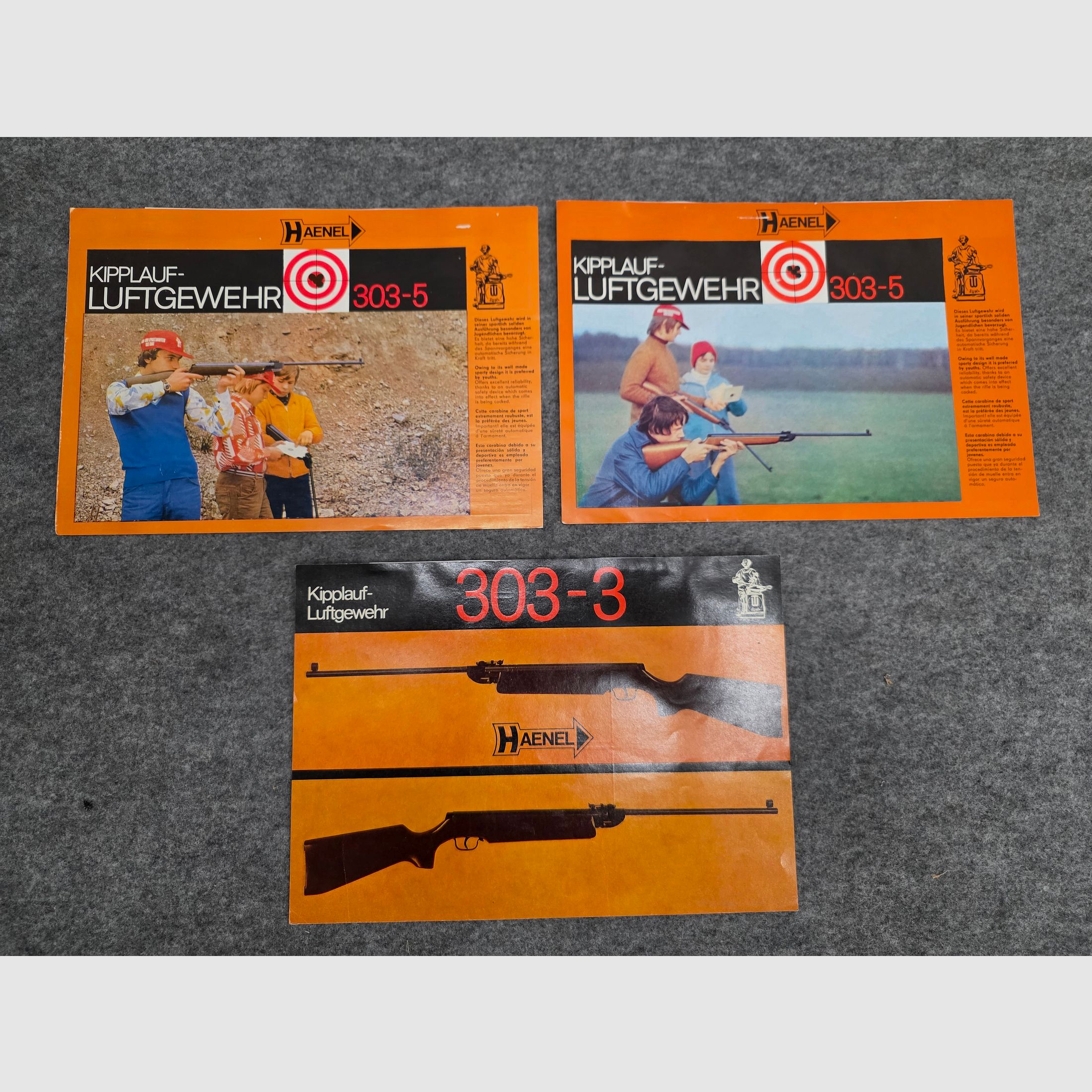 Haenel VEB Suhl Mod. 303 310 312 550 Description Operating manual air pistol air rifle .22 rifle Co2 pistol see description. Price from