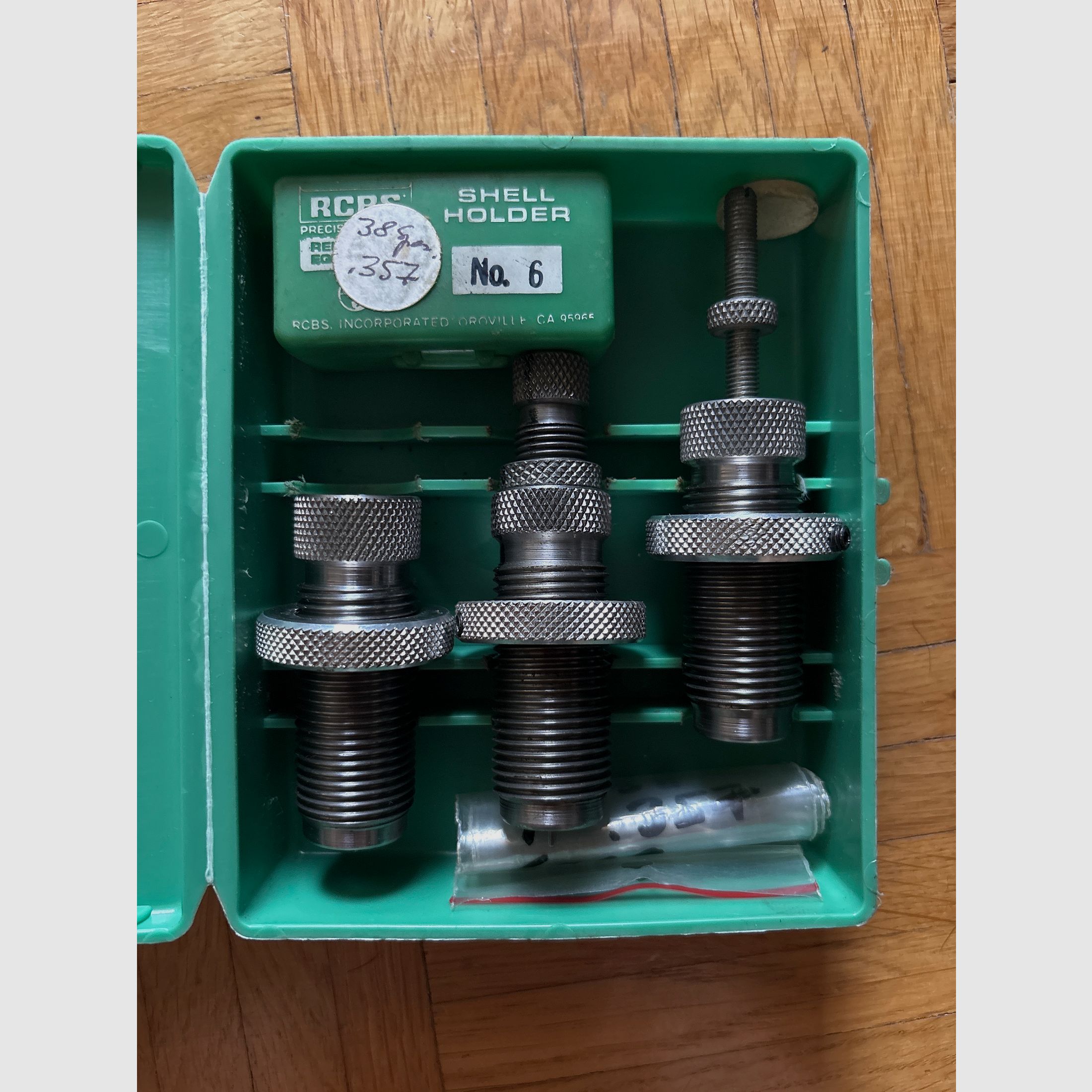 RCBS Setzmatrizen, 3er Set, .38 Spec., Wad Cutter, mit Hülsenhalter