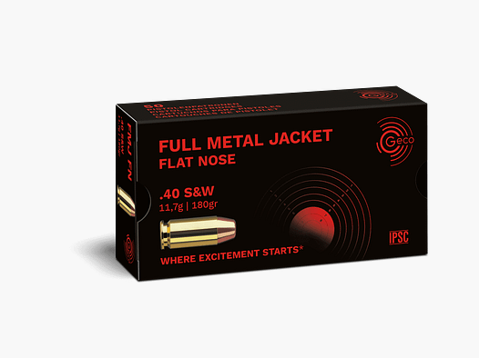 Geco .40 S&W Pełnopłaszczowy 180 gr. - 50 szt.