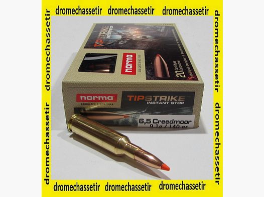 Box mit 20 Patronen Kaliber 6.5 Creedmoor Norma Tipstrike 140 grains N20166512