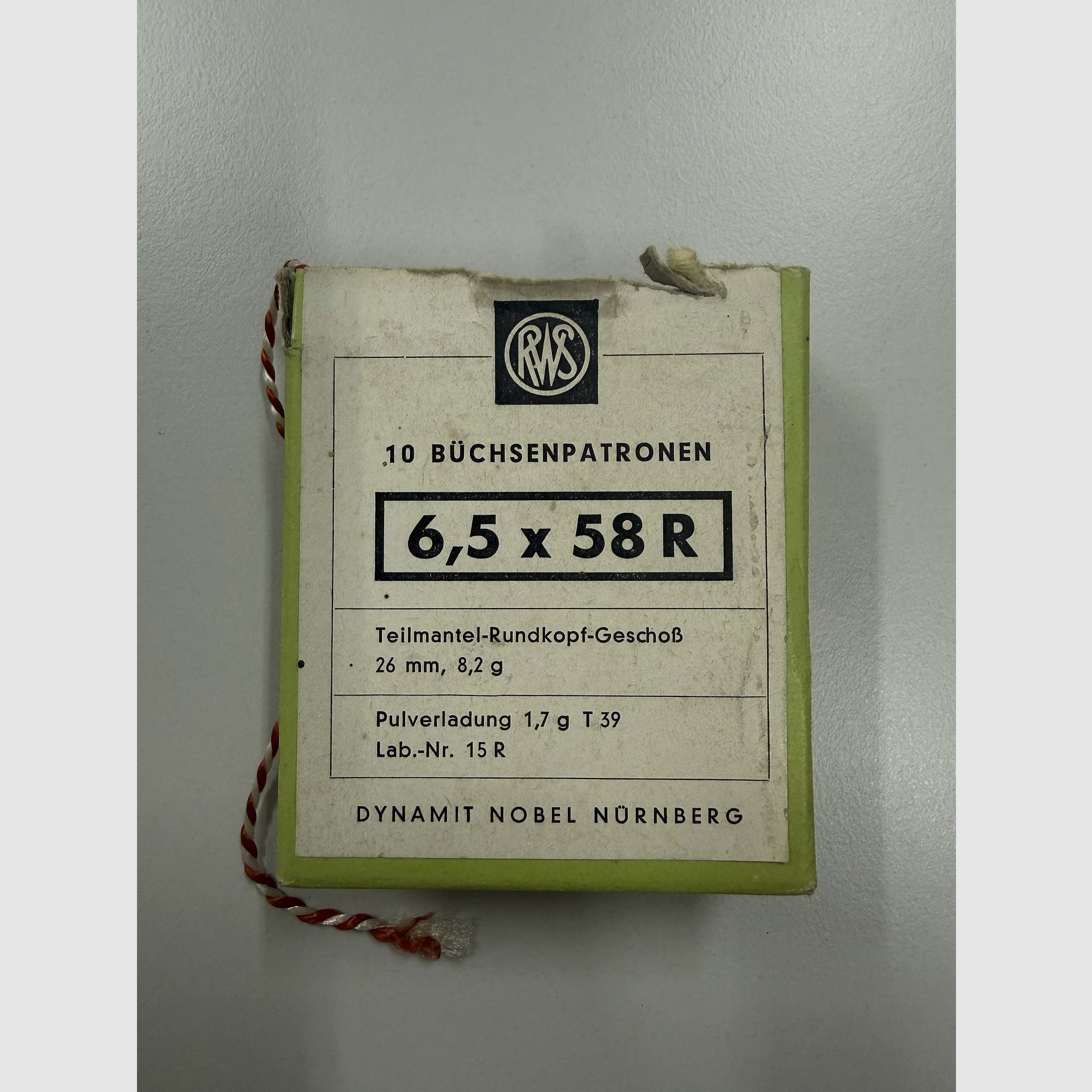 6.5 x 58 R cases RWS in the original packaging