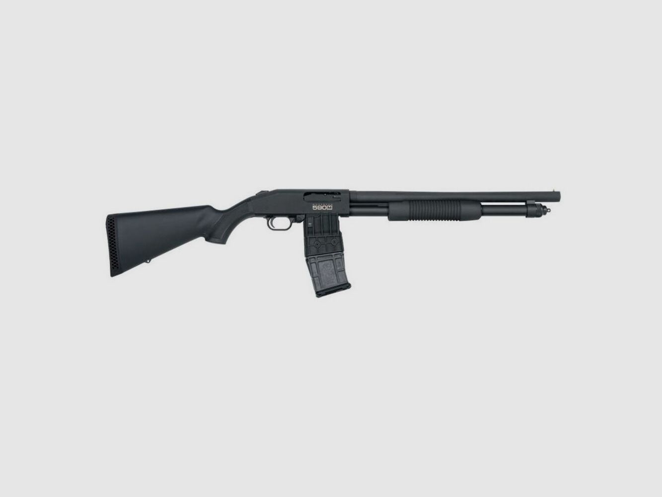 Mossberg 590M Mag-Fed 18.5" (5 inches) Zwart 12/89