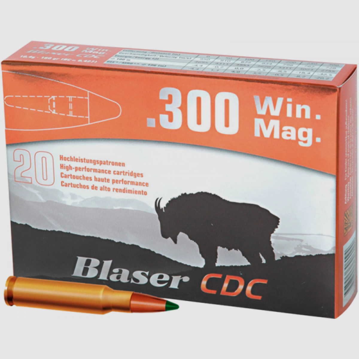 .300 Win Mag CDC 10,4g / 160gr