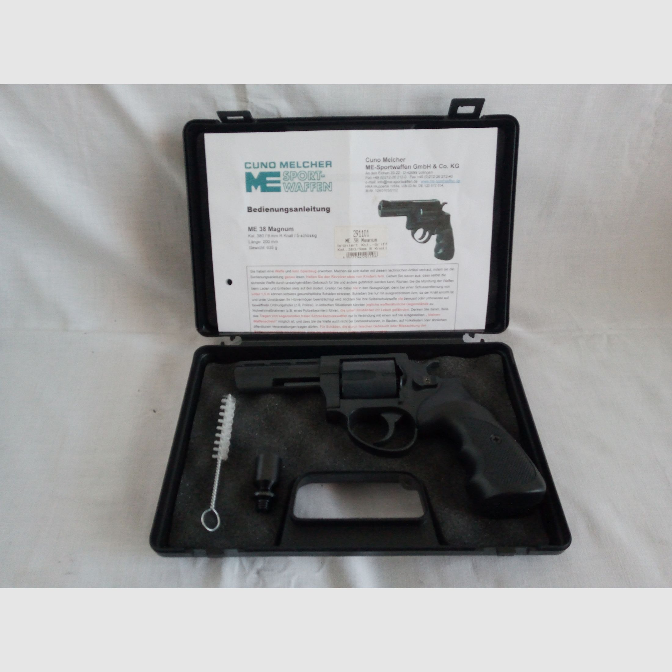 ME 38 Magnum / revolver SRS / 9mm R.K. / brunito