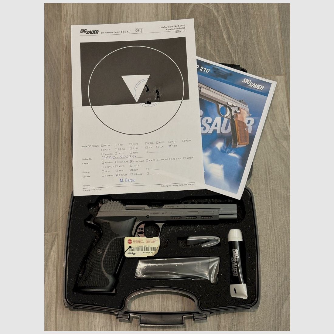 SIG Sauer P210 Skeleton Black - 6 Zoll, 9 mm Para, Eckernförde,  ungeschossen