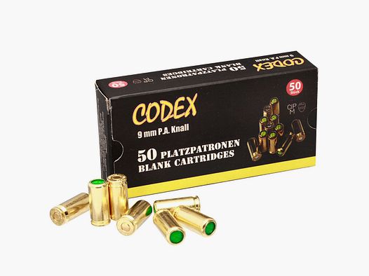 Codex cartouches à blanc 9 mm PAK pour pistolet 50 coups