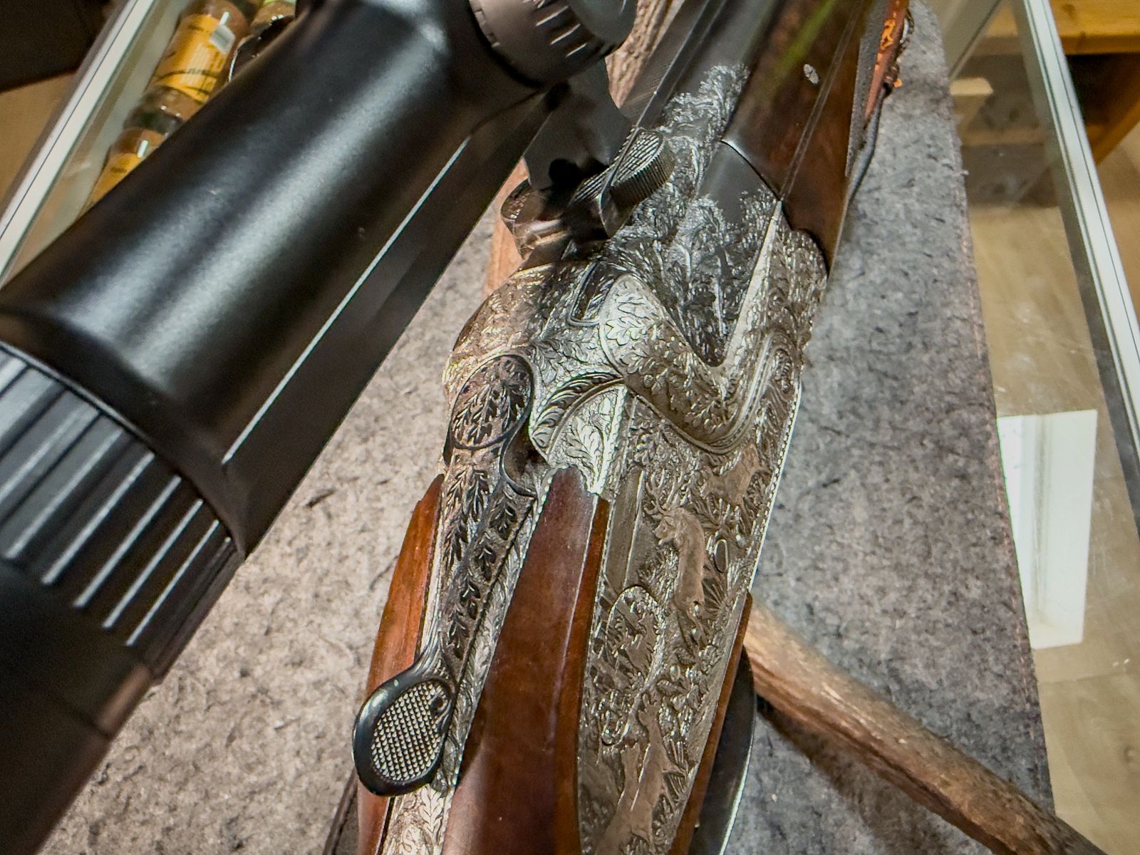 BBF 7X65R / 12/70 with 5.6×52 R insert barrel – from the possession of Gerhard Stauch (GDR) with interchangeable barrel