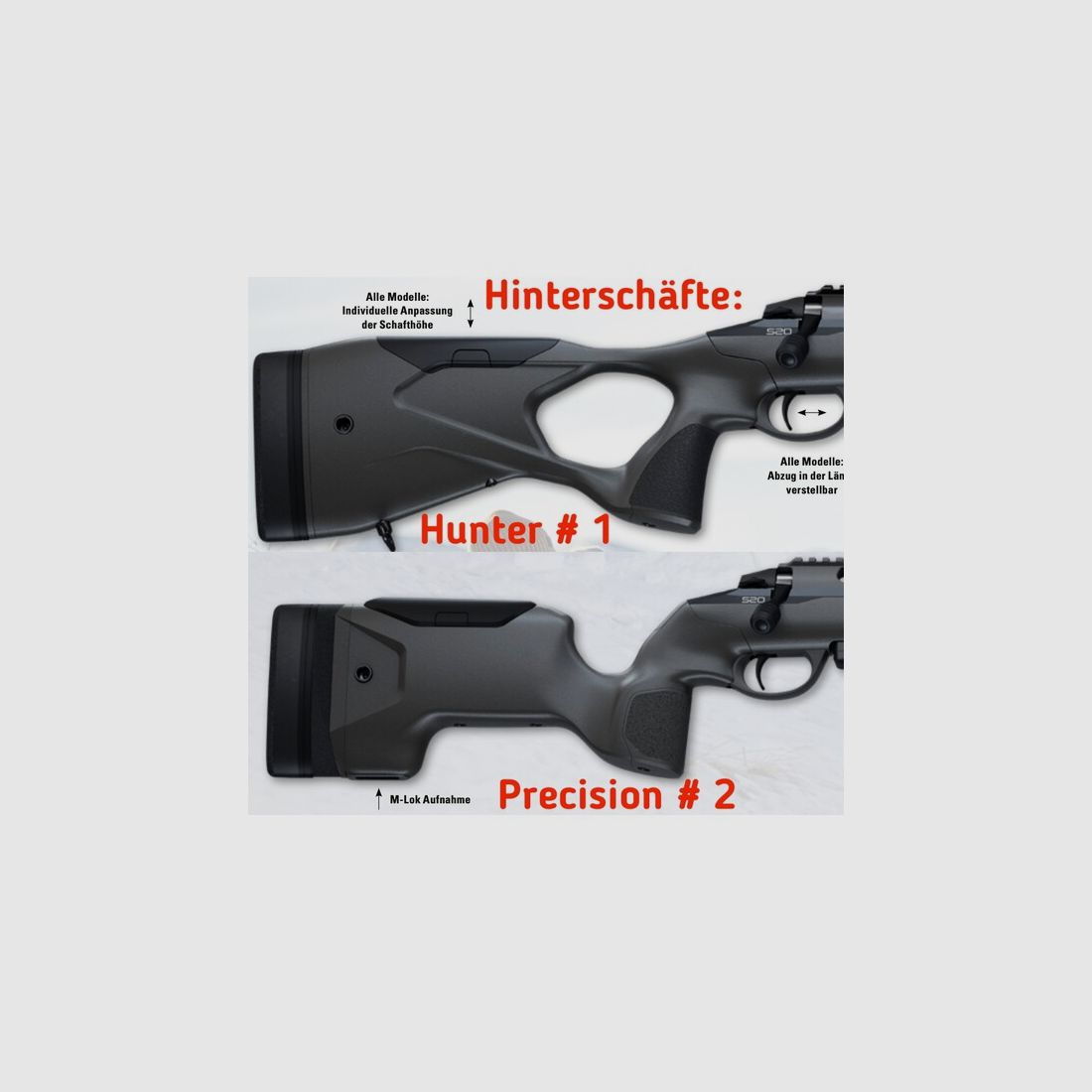 SAKO S20 Schaftsets für Hunter und/oder Precision, LESEN, Auswahl #2 UVP € 379,-