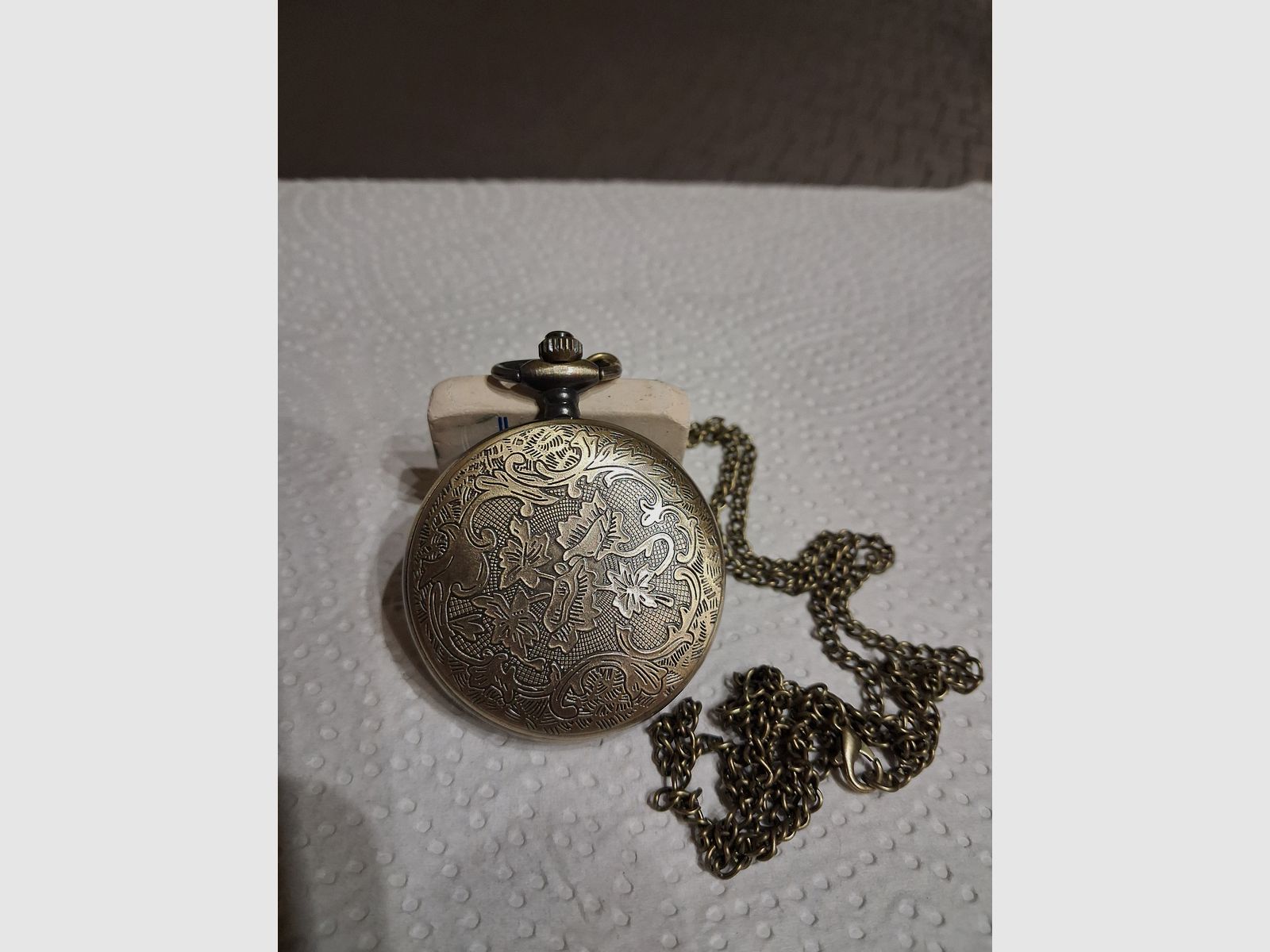 Taschenuhr mit Jagdmotiv 