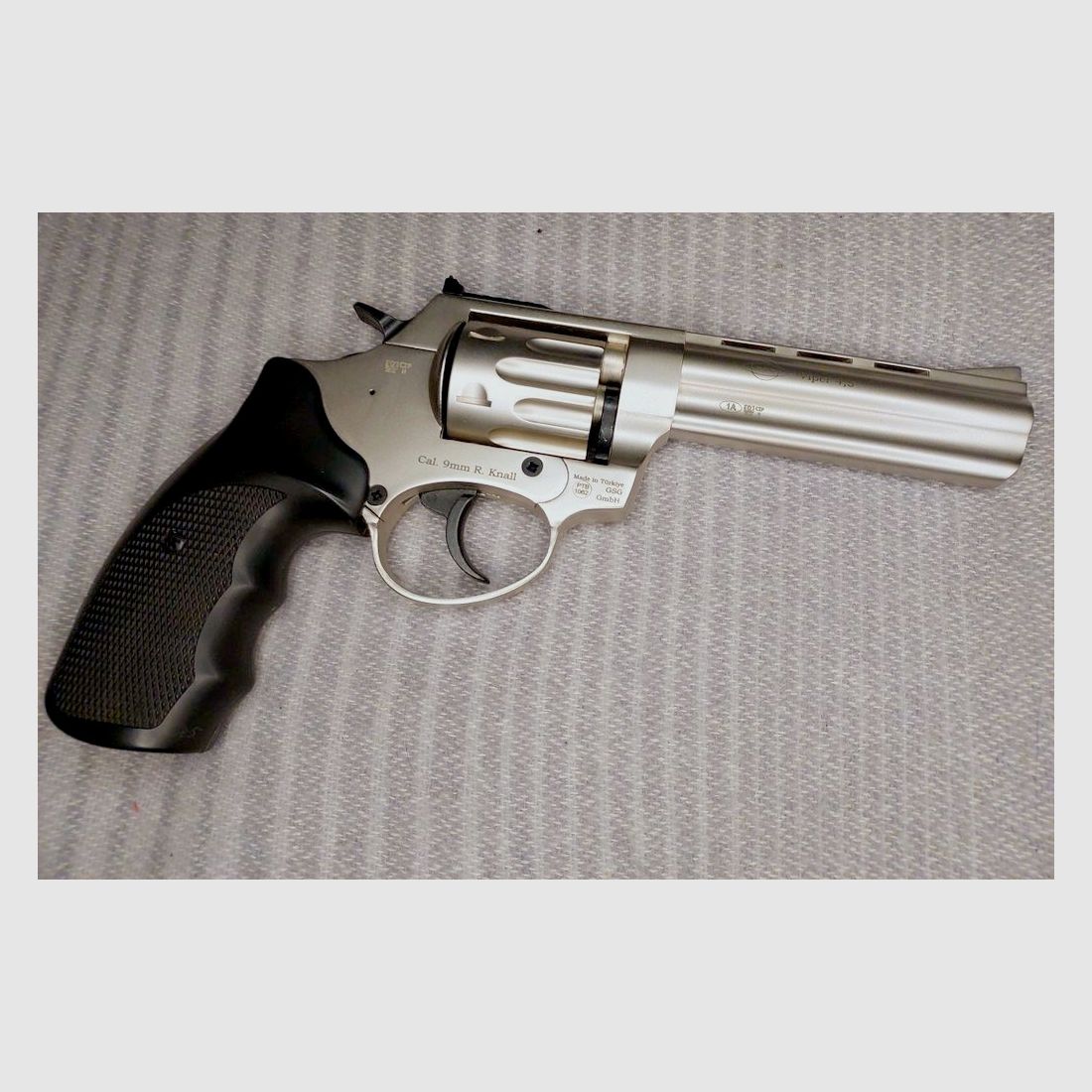 Ekol Viper 4,5 Zoll Schreckschuss Revolver Nickel 9 mm R.K. (PTB 1062) wie neu!