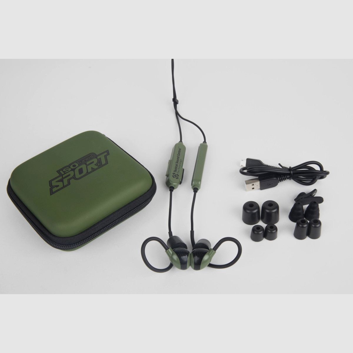ISOTunes - Zatyczki aktywne do uszu Advance z Bluetooth - Oliwkowo-Czarne - IT-36, zdjęcie 4 z 4