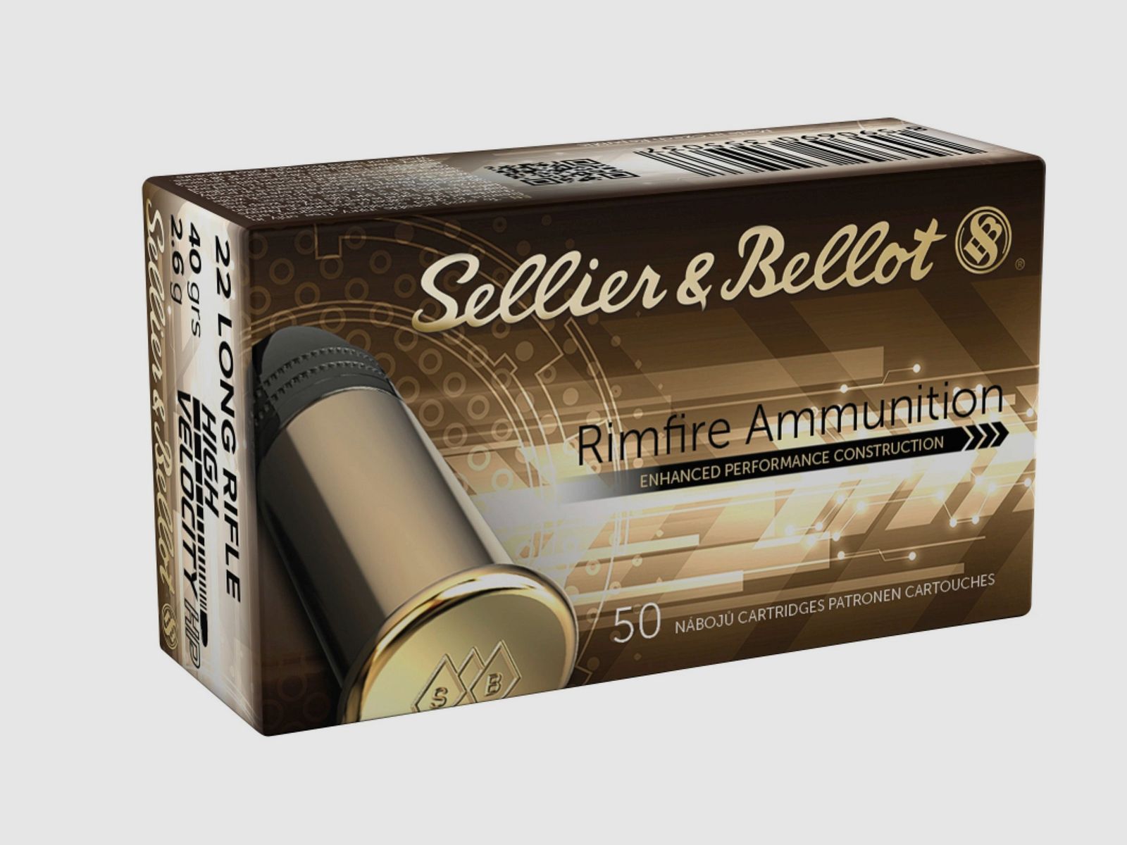 Sellier & Bellot 136562 .22lr Wysoka Prędkość HP 2,60g 40gr 50 szt., zdjęcie 1 z 3