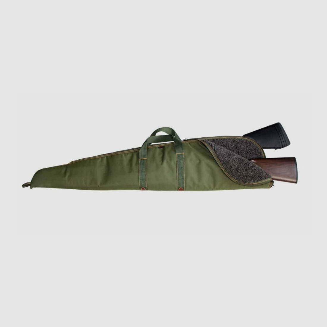 AKAH étui double en fausse fourrure 128cm olive