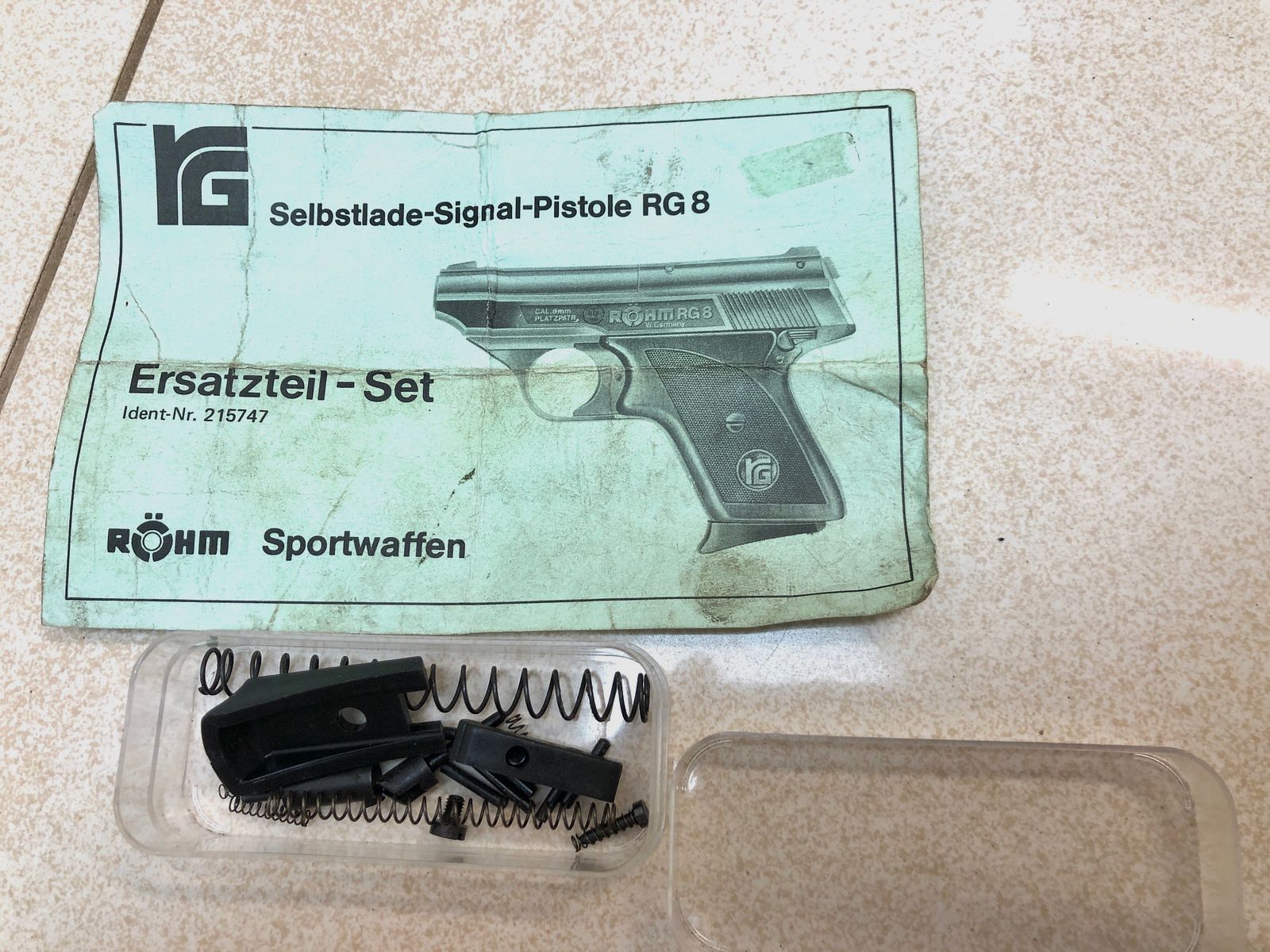 ••• #2 Ersatzteile - Reparatur-Konvolut für Schreckschusswaffen •••