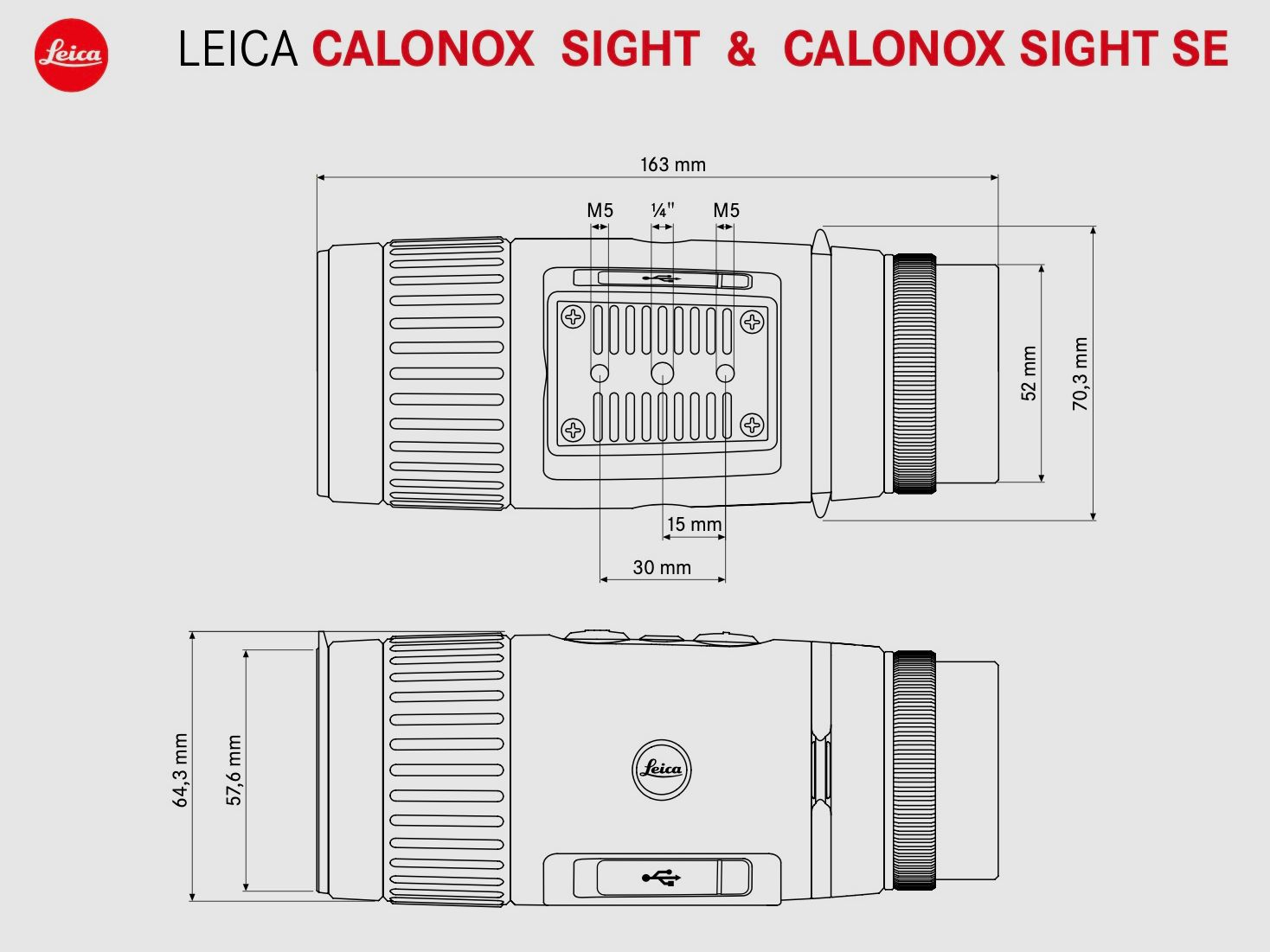 LEICA 50504 Calonox Sight SE thermal imaging - attachment device dual use